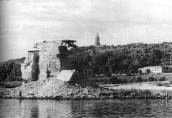 [1950-і рр.] Зруйнована опора моста на…
