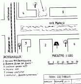 Схематичний генплан розташування могили