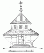 Західний причілок церкви в с. Кошелів