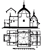 Поздовжній переріз і план