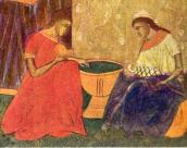 Служниця 5 і повитуха з немовлям