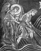 Ангел навчає Адама землеробству