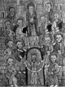 Зішестя св.духа. Ікона 16 ст. Фрагмент