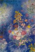 Білокур К.В. Квіти на блакитному тлі