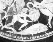 Юнак з посудиною і риба