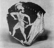 Дно великої червонофігурної чаші