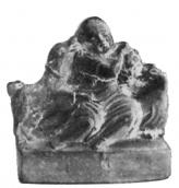 Фігурка хлопчика з собакою і гусем