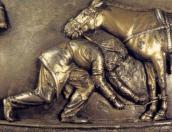 Скіф сплутує коня