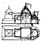 Пізніша прибудова дзвіниці, план та…