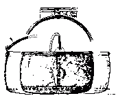 Бронзовий казан зі слідами ремонту