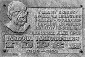Меморіальна дошка М.М.Горєву