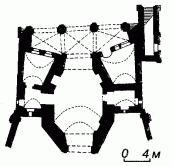 Надбрамна башта-дзвіниця. План 1 ярусу
