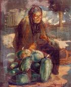М.Кричевський. Баба з гарбузами