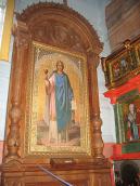 Ікона св. Варвари ліворуч від іконостаса