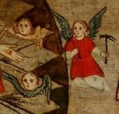 Ангел з кліщами та молотком