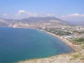 2004 р. Панорама Судака на тлі гори…