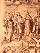 Ліва частина (три алегоричні постаті)