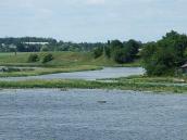 Вид на ріку Горинь від палацу Сангушків