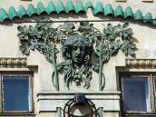 Сецесійний металевий маскарон (2)